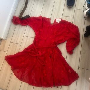 Anthropologie Red Dress